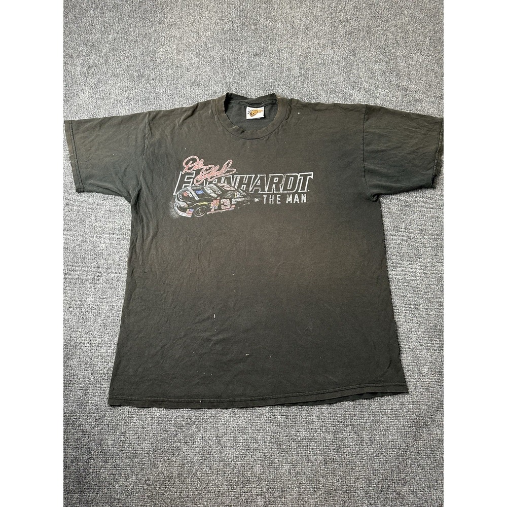 Mens T Shirt Dale Earnhardt NASCAR The Man Black Graphic, Size XL